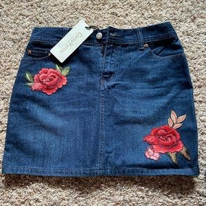 US Size Small ChouYatou Flower Jean Skirt